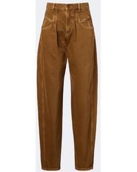 Isabel Marant - Lisha Pleated Barrel-Leg Jeans - Lyst