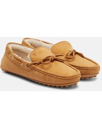 Tod's - Winter Gommino Leather Driving Shoes - Lyst