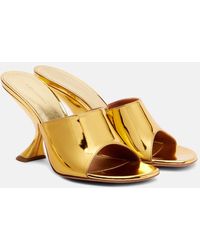 AMINA MUADDI - Taylor 90 Leather Mules - Lyst