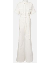 Elie Saab - Belted Cotton Jumpsuit - Lyst