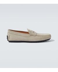 Tod's - City Gommino Suede Driving Shoes - Lyst