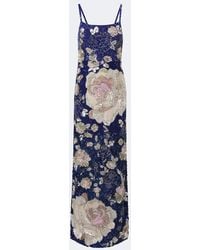 La Fuori - Sequined Floral Gown - Lyst