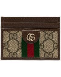Gucci - Ophidia Leather-Trimmed Card Holder - Lyst