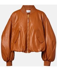Givenchy - Cocoon Cropped Leather Bomber Jacket - Lyst