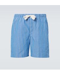 Orlebar Brown - Alex Striped Linen And Cotton Shorts - Lyst