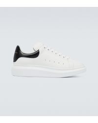 Alexander McQueen Oversized-sole Leather Low-top Trainers - White