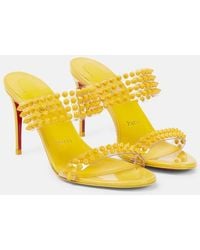 Christian Louboutin - Spike Only 85 Pvc And Leather Sandals - Lyst