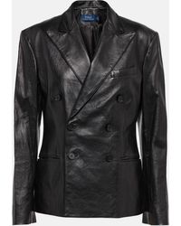 Polo Ralph Lauren - Double-breasted Leather Jacket - Lyst