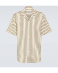 Lanvin - Camisa bowling de algodon a rayas - Lyst