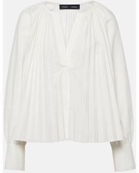Proenza Schouler - Monica Cotton-Blend Poplin Blouse - Lyst