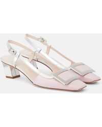 Roger Vivier - Belle Vivier Patent Leather Slingback Pumps - Lyst