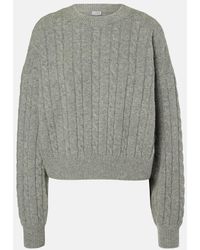 Loewe - Cable-Knit Wool Sweater - Lyst