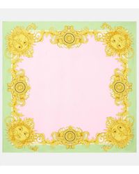 Versace - Printed Silk Twill Scarf - Lyst