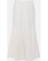 Gabriela Hearst - Amy Linen, Wool And Silk Midi Skirt - Lyst