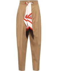 Burberry Slim-leg Scarf-waist Pants - Multicolour