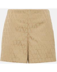 Valentino - Shorts Toile Iconographe de mezcla de algodon - Lyst