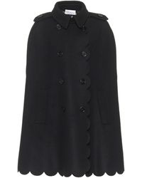 RED Valentino Wool-blend Cape - Black