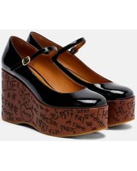 Chloé - Escarpins Compenses Maxime 80 En Cuir Verni - Lyst