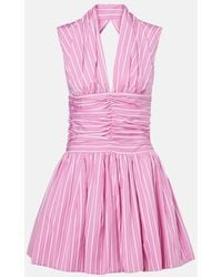 Patou - Vestido Corto Bloomer De Algodon A Rayas - Lyst