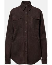 The Row - Gwena Suede Overshirt - Lyst