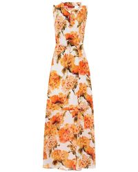 Altuzarra Esclusiva Mytheresa - Abito Otis a stampa floreale in seta - Arancione