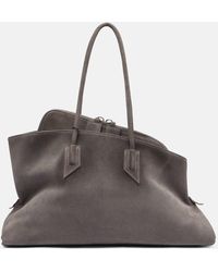 The Attico - La Passeggiata Medium Suede Tote Bag - Lyst
