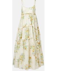 ALÉMAIS - Robe Longue Juliette En Coton A Fleurs - Lyst