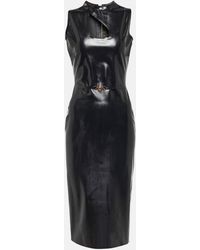 Versace Vestido Medusa Biggie de latex - Negro
