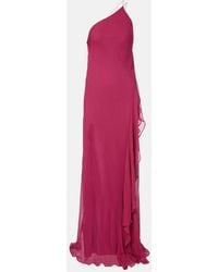 The Sei - One-Shoulder Ruffled Silk Gown - Lyst