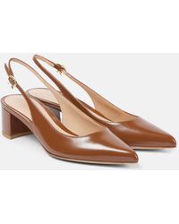 Gianvito Rossi - 45 Leather Slingback Pumps - Lyst