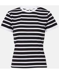 FRAME - Striped Cotton Jersey T-Shirt - Lyst