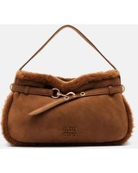 Miu Miu - Aventure Suede Shoulder Bag - Lyst