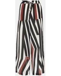 Max Mara - Tropea Striped Silk Wide-Leg Pants - Lyst