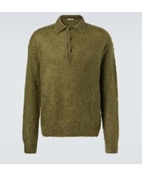AURALEE - Mohair And Wool Polo Sweater - Lyst
