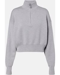 Victoria Beckham - Wool-Blend Half-Zip Sweater - Lyst