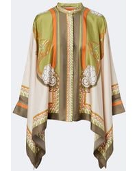 La DoubleJ - Foulard Printed Silk Twill Shirt - Lyst