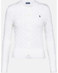 Ralph Lauren - Polo Pony Cable-Knit Cardigan - Lyst