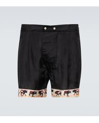 Bode - Taureau Printed Silk Boxers - Lyst