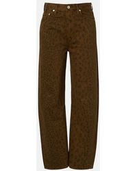 Citizens of Humanity - Miro Leopard-Print Barrel-Leg Jeans - Lyst