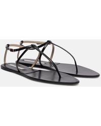 Christen - Mono Strap Leather Thong Sandals - Lyst