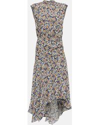 Veronica Beard - Anuli Floral Silk Midi Dress - Lyst