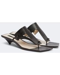 Christen - Edge Snake-Effect Leather Mules - Lyst