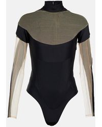 Mugler - Paneled Bodysuit - Lyst
