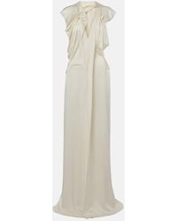 Victoria Beckham - Draped Satin Gown - Lyst