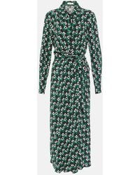 Diane von Furstenberg - Tori Printed Midi Wrap Dress - Lyst