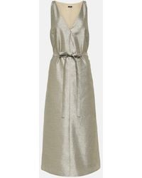 JOSEPH - Desiree Metallic Midi Dress - Lyst