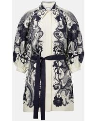 ALÉMAIS - Vestido Camisero Mickey De Lino Floral - Lyst