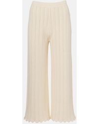 Altuzarra - Petey Open-Knit Cotton Flared Pants - Lyst