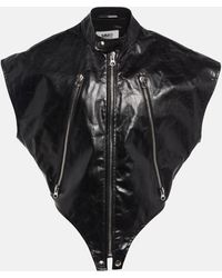MM6 by Maison Martin Margiela - Leather Jacket - Lyst