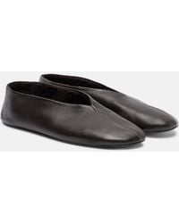 The Row - Stella Leather Ballet Flats - Lyst